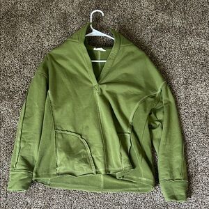 Green V-Neck Sweater